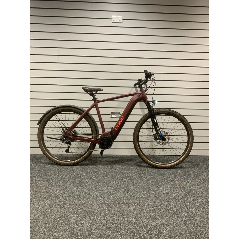 2nd Hand Cube Nuride Hybrid Performance 625 Allroad Large Electric Bike 2022 Red/Red