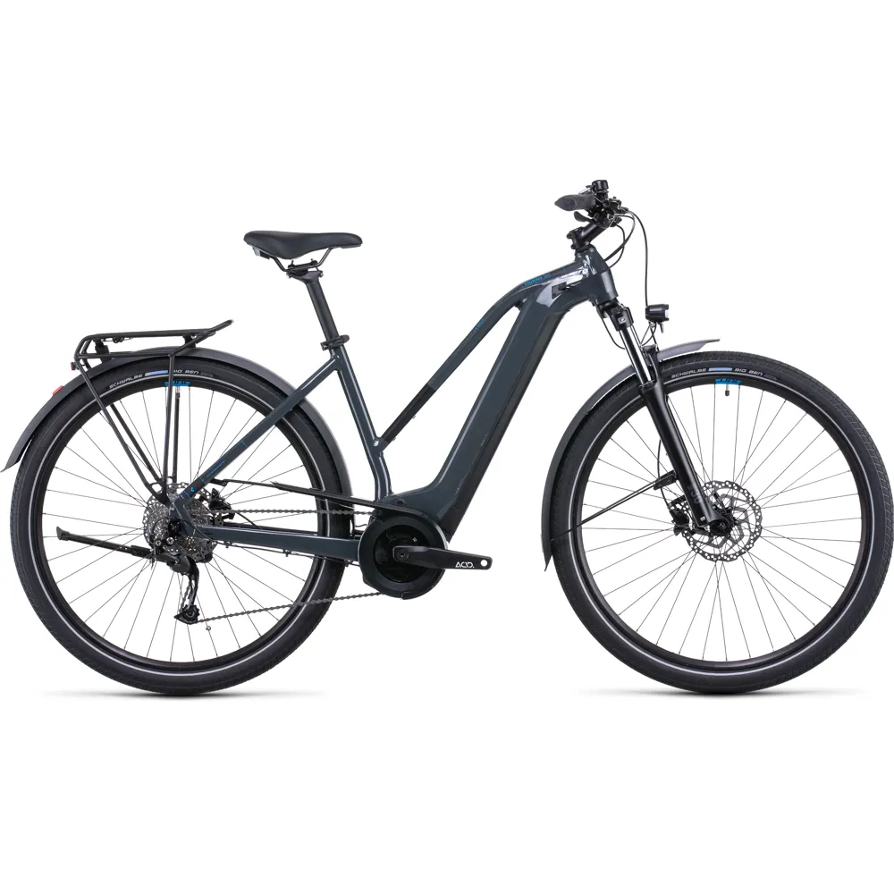 Cube Touring Hybrid One 500 TRP Electric Bike 2022 Grey/Blue