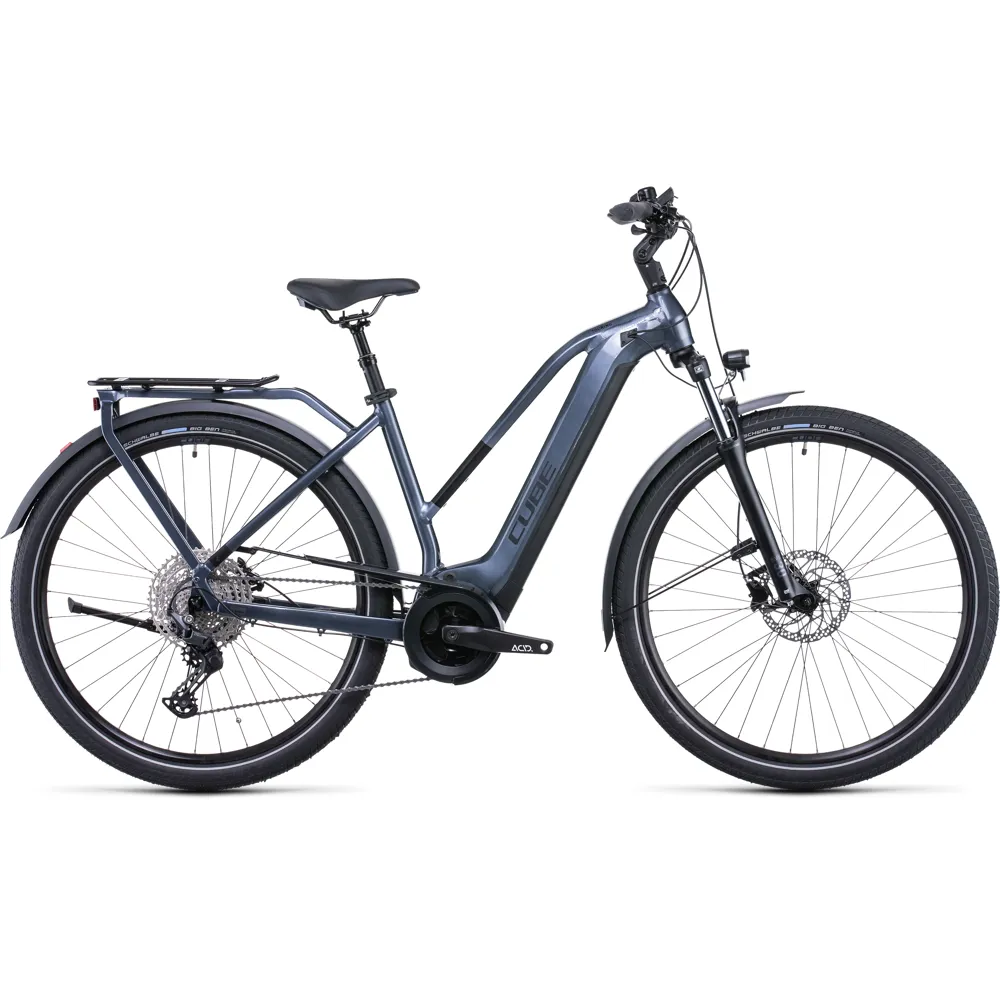 Cube Touring Hybrid Pro 500 Electric Bike Trapeze 2022 Grey/Black