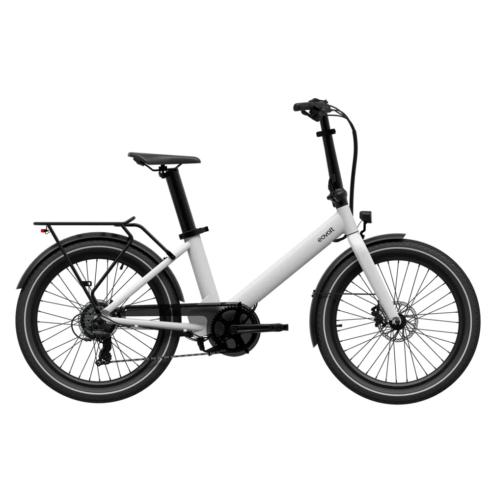 Eovolt Evening Compact Electric Bike 24in Wheel 2023 Moon Grey