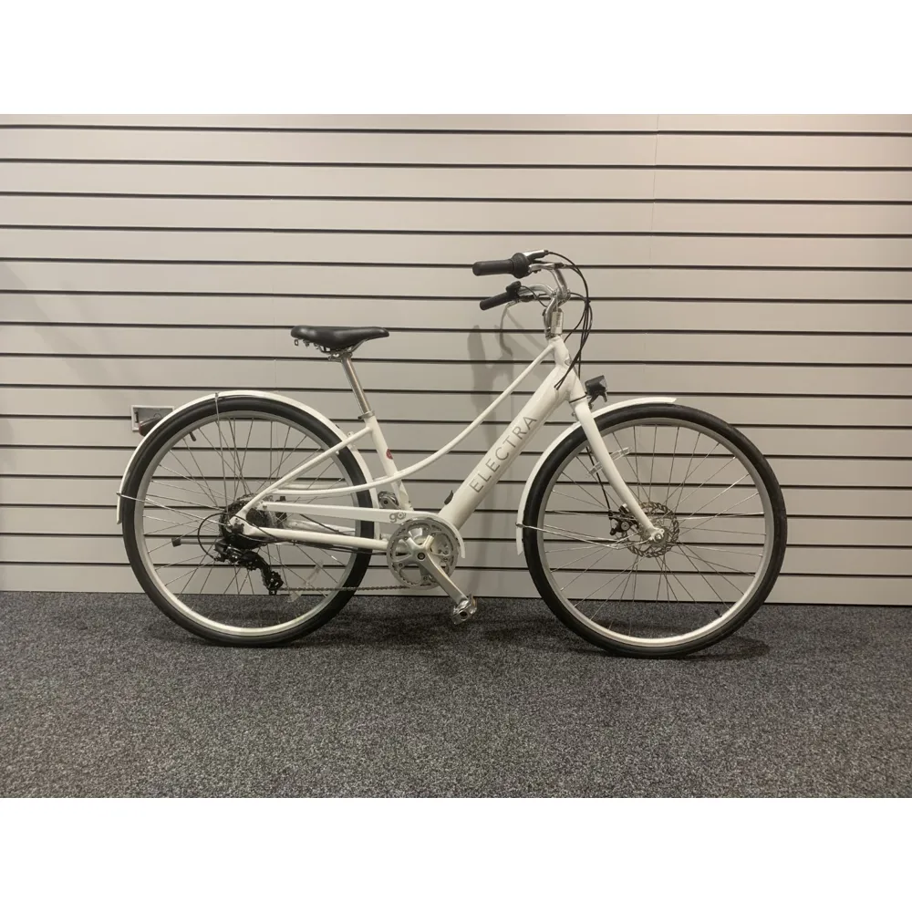 Ex Display 24 Electra Loft Go 7D Step Thru Small Electric Bike 2024 White