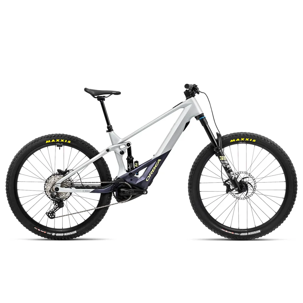 Orbea Wild M10 Electric Mountain Bike 2023 Halo Silver/Tanzanite Carbon