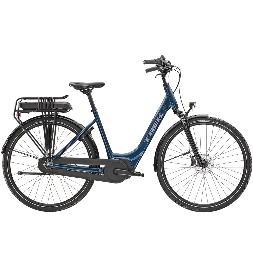 Trek District+ 1 Lowstep Electric Hybrid Bike 2023 Dark Aquatic