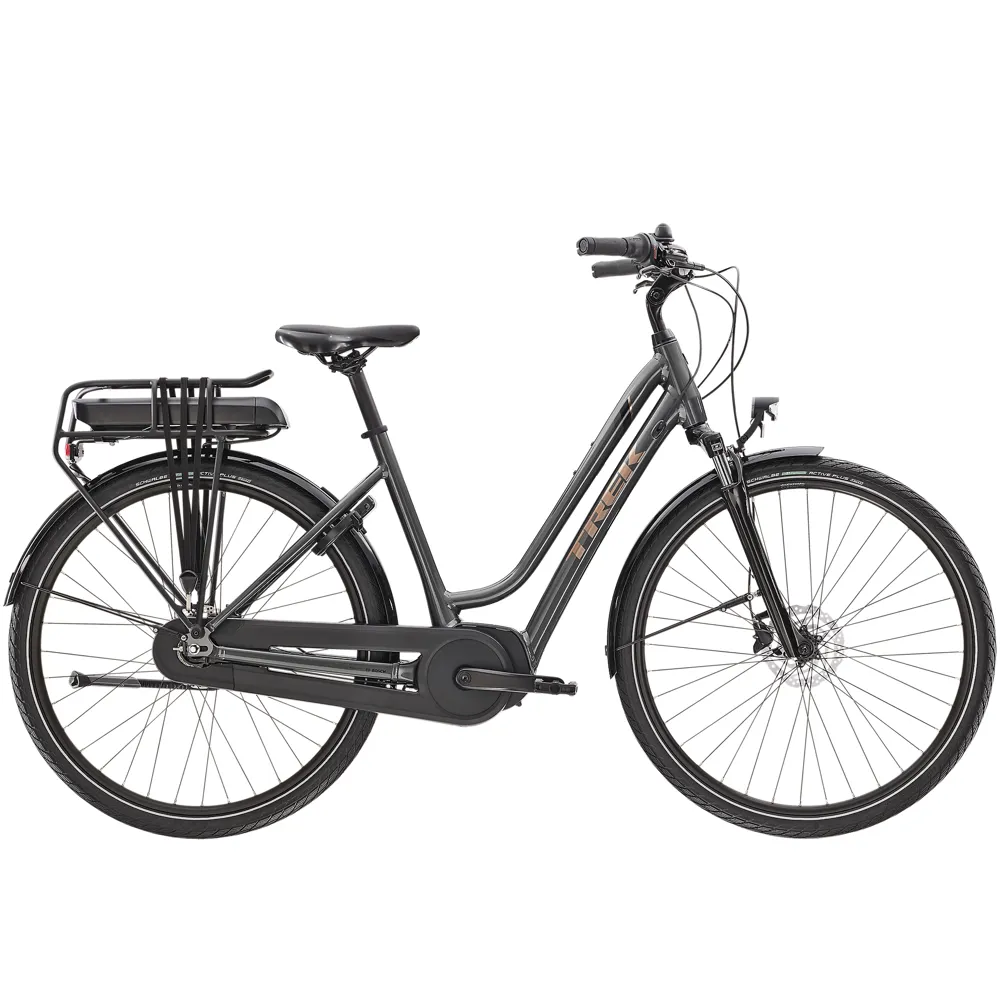 Trek District+ 1 Midstep Electric Hybrid Bike 2023 Lithium Grey