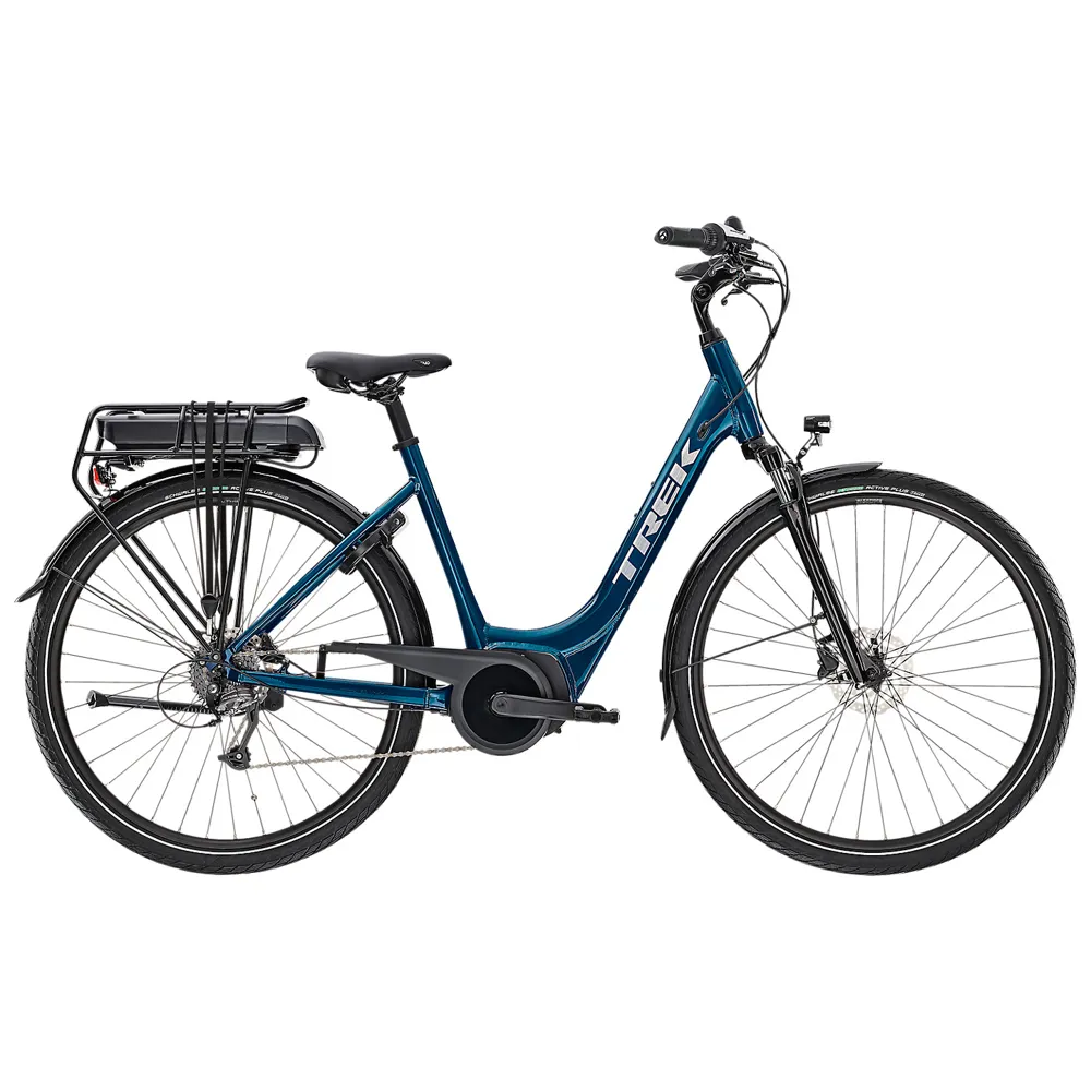 Trek Verve+ 1 Lowstep 300wh Electric Bike 2022 Dark aquatic