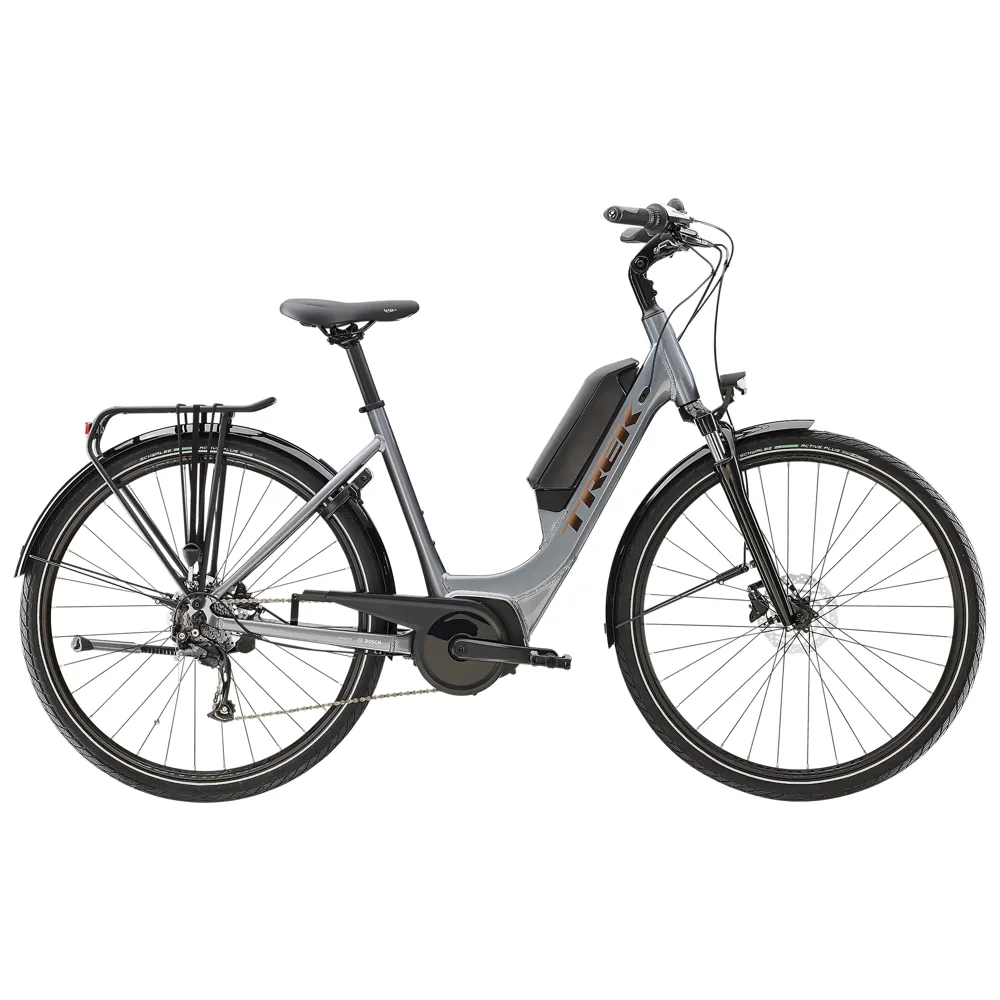 Trek Verve+ 1 Lowstep DT 500WH Electric Bike 2023 Galactic Grey